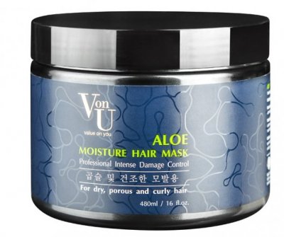 Von-U ALOE Moisture Hair Mask Маска для волос увлажняющая с алое вера 480 мл