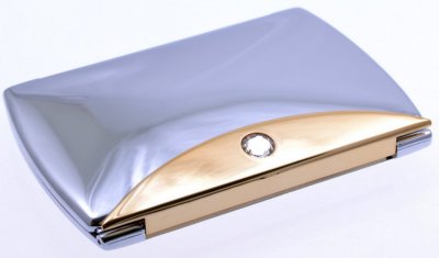 T 331 A C/G Chrome Gold Зеркало компактное 3-кратное увеличение с кристаллами