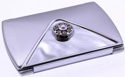 T 333 S3/C Silver Зеркало компактное 3-кратное увеличение с кристаллами