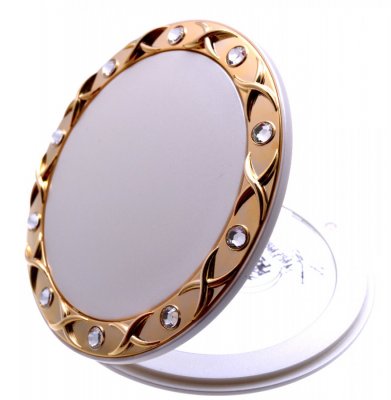 T 535 m PER/G WPearl Gold Зеркало компактное 5-кратное увеличение с кристаллами