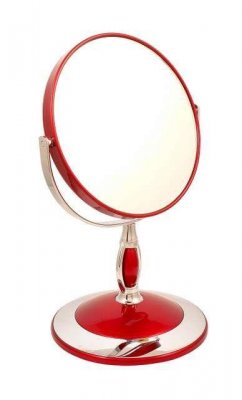 B6 806 RUBY/C Red Зеркало настольное 2-стороннее 5-кратное увеличение 15 см.