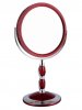 B7 8066 RUBY/C Red Зеркало настольное круглое 2-стороннее 5-кратное увеличение 18 см