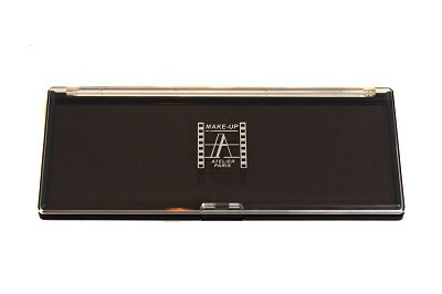 Палитра-кейс 23х10 см магнитный для пудр/теней/румян, черная с прозрачной крышкой