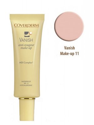 Крем для лица тональный №11 Coverderm Vanish Anti-Rougeur Make-up