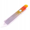 090-C Пилочка для ногтей стеклянная, 2-х сторонняя, 90 мм., цветная, в прозрачном чехле