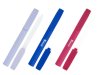 160-140 Пилочка для ногтей стеклянная, 2-х сторонняя,  на цветной пластмассовой ручке, в чехле