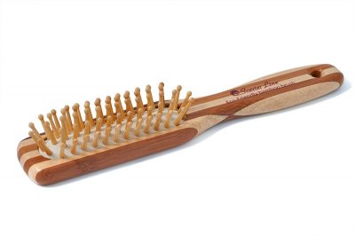 BB2-W Расческа массажная, бамбук, деревянные зубцы
