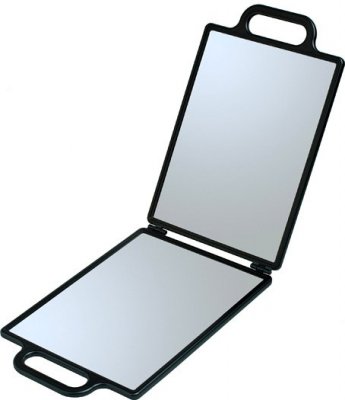 NB00035 Зеркало заднего вида, пластик, черное, складное, с двумя ручками 23 х 30 см