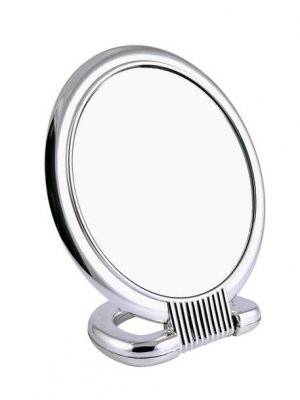 9020 Vsilver Зеркало настольное круглое 2-стороннее 23,3х15,8 см