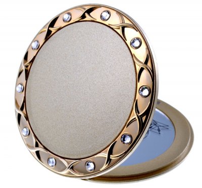 T 535 m G5/G Gold Зеркало компактное 5-кратное увеличение с кристаллами