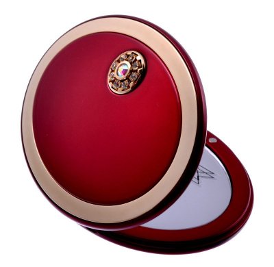 T 661 m RUBY/G Red Gold Зеркало компактное 3-кратное увеличение с кристаллами