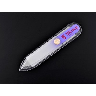 CZ-222-090 C COLOR Пилочка стеклянная, цветная, чехол ПВХ, 2-х сторонняя, 90 мм.